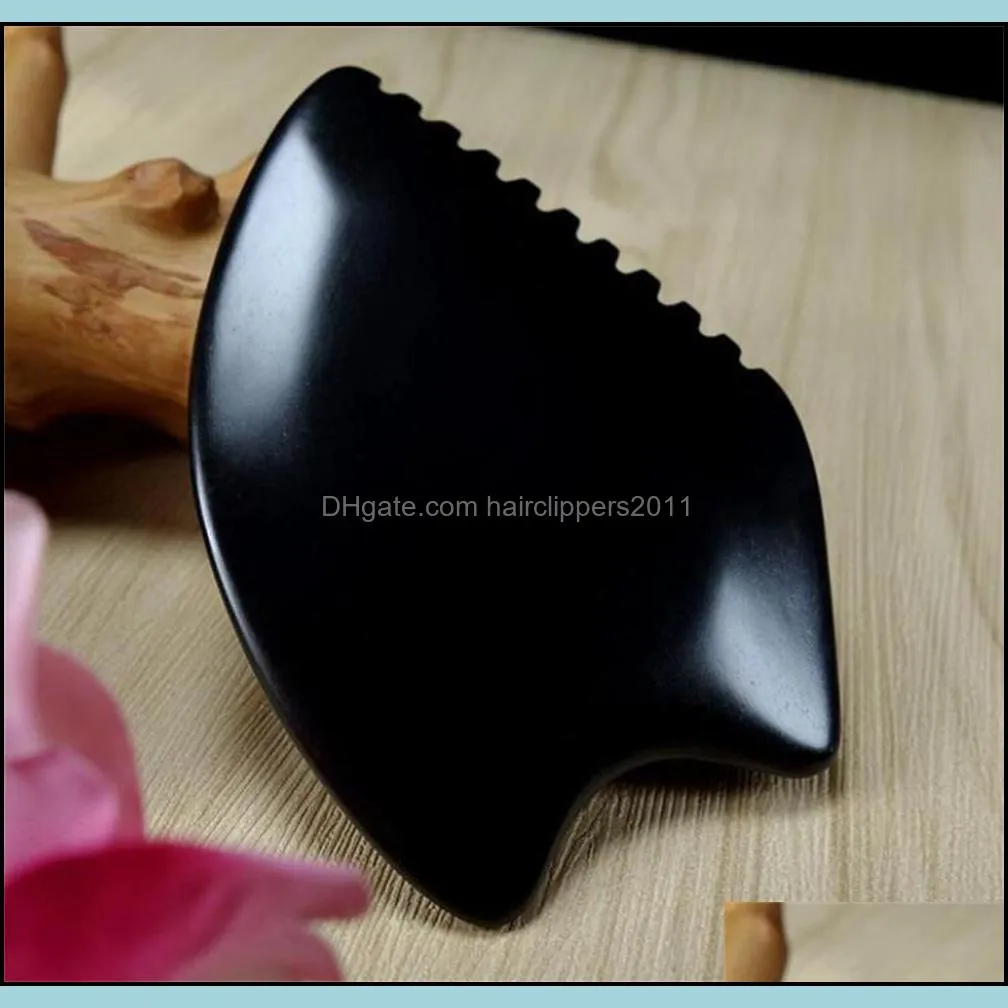 Massage Stones Rocks Big Gua Sha Facial Body Tools GuaSha Scraping Bian Scraper Tool Black