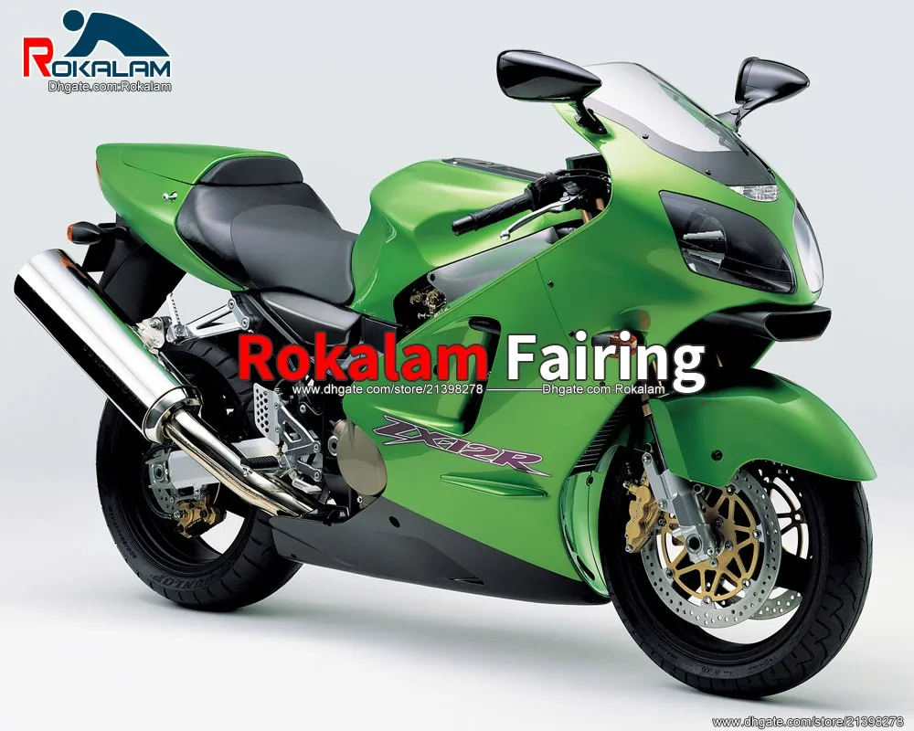 Kroppsarbeten för Kawasaki Ninja ZX 12R 00 01 ZX-12R ZX12R 2000 2001 Plastmotor Motorcykel Fairing Kit (formsprutning)