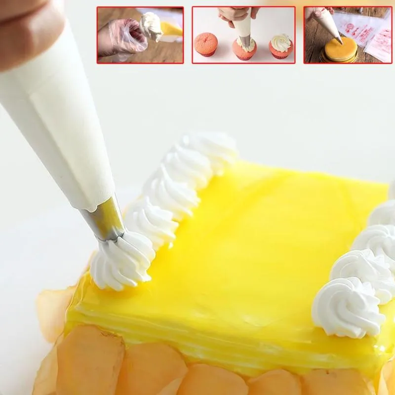 BakeMate Disposable Piping Bags Wedding Tool Kit Icing Nozzle Tips