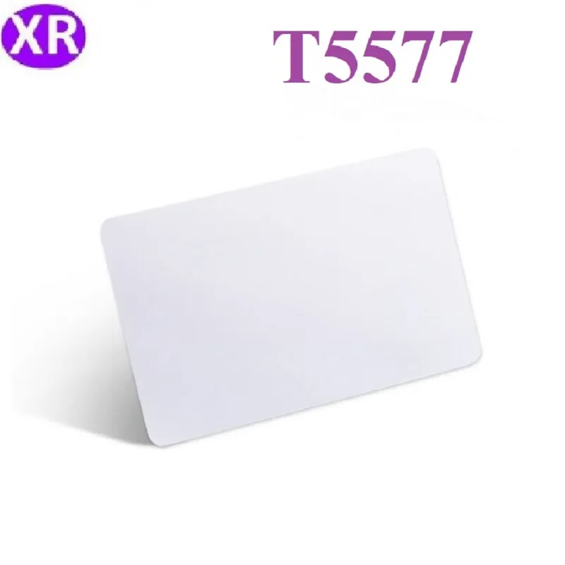 Xiruoer 100 قطع فارغة T5577 بطاقة برمجة RFID 125 كيلو هرتز إعادة الكتابة العلامات الذكية بطاقات التحكم الوصول