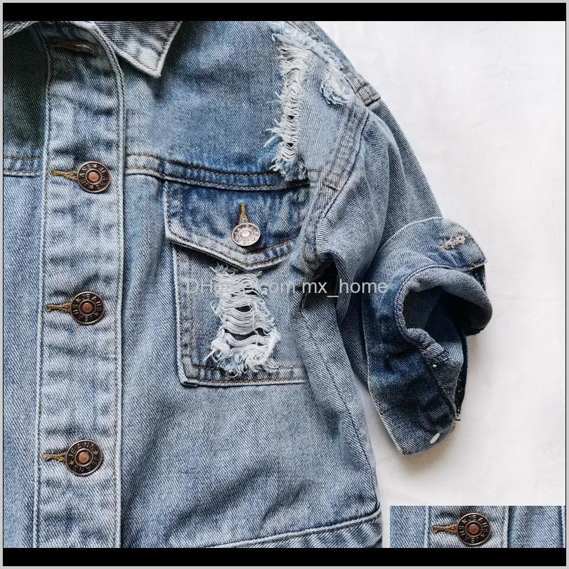 2021 girls denim jackets kids coat solid new fashion children`s spring autumn toddler girl coats baby boy clothes siwa espe