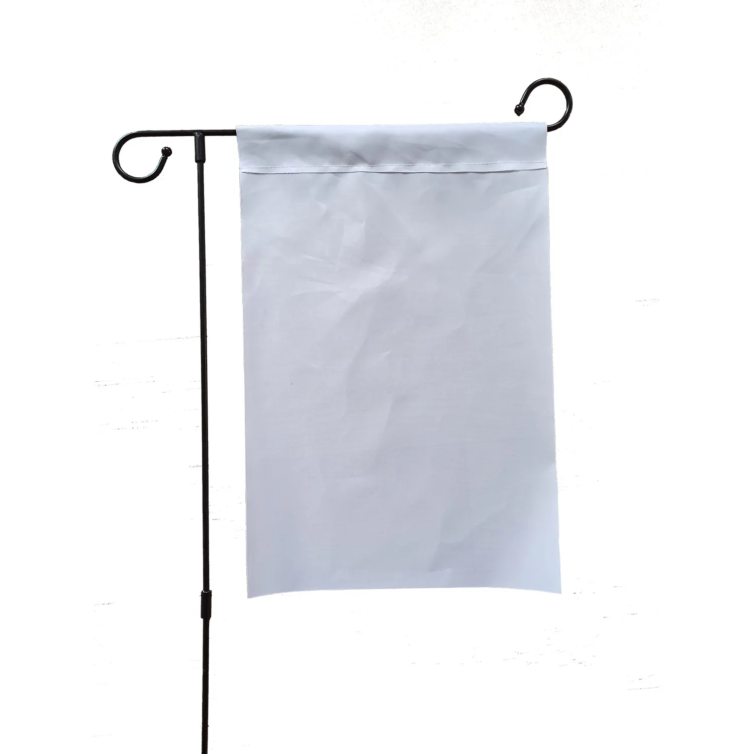 バナーフラグホームガーデンブランク昇華旗100％ポリエステルブランクホワイトフラッグダブルサイド熱伝達印刷ガーデンバン