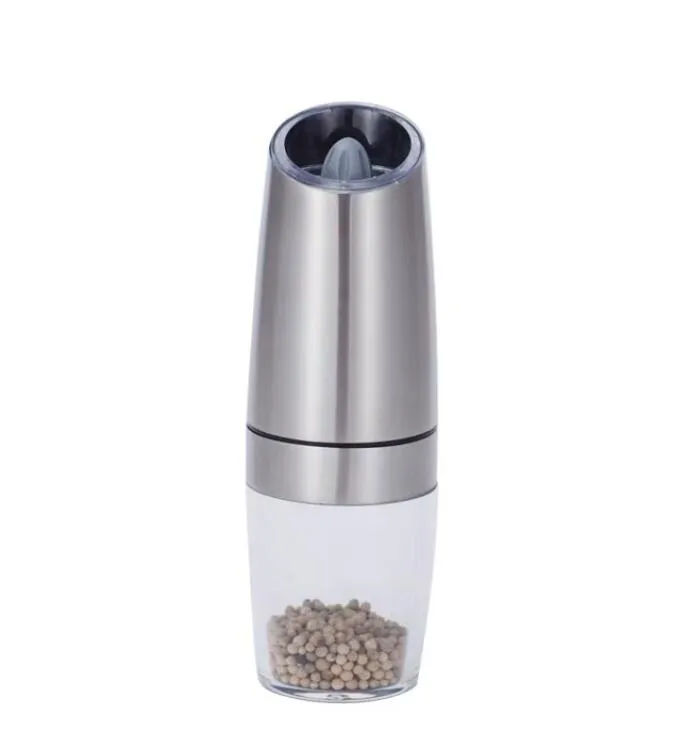 Factory Gravity Electric Salt Pepper Grinder, Automatic Mill Battery-Operated with Adjustable Coarseness, LED Light, Kitchen tool