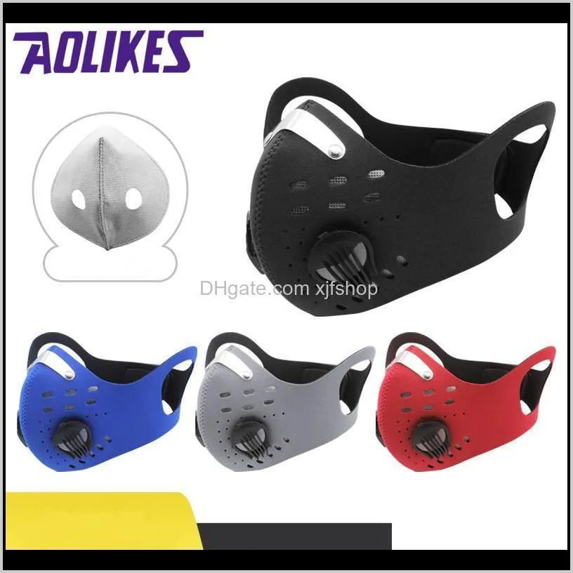 hottest sale cycling caps masks pm2.5 filter reusable dustproof facemask running hiking outsides anti-fog and haze masks