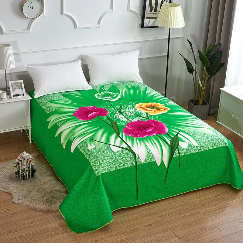 3d blommor textil sängkläder trendig hushåll Jacquard säng blad regnbåge färger madrass sängkläder (ingen örngott) f0196 210420