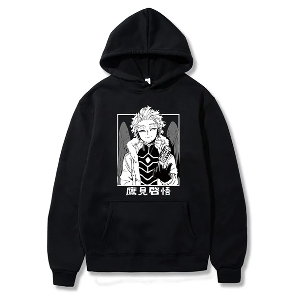 Anime Hoodie My Hero Academia Hoodies Hawks Bnha Printed Long-sleeved Cartoon Clothes Harajuku Women Sweatshirts Unisex Y0809