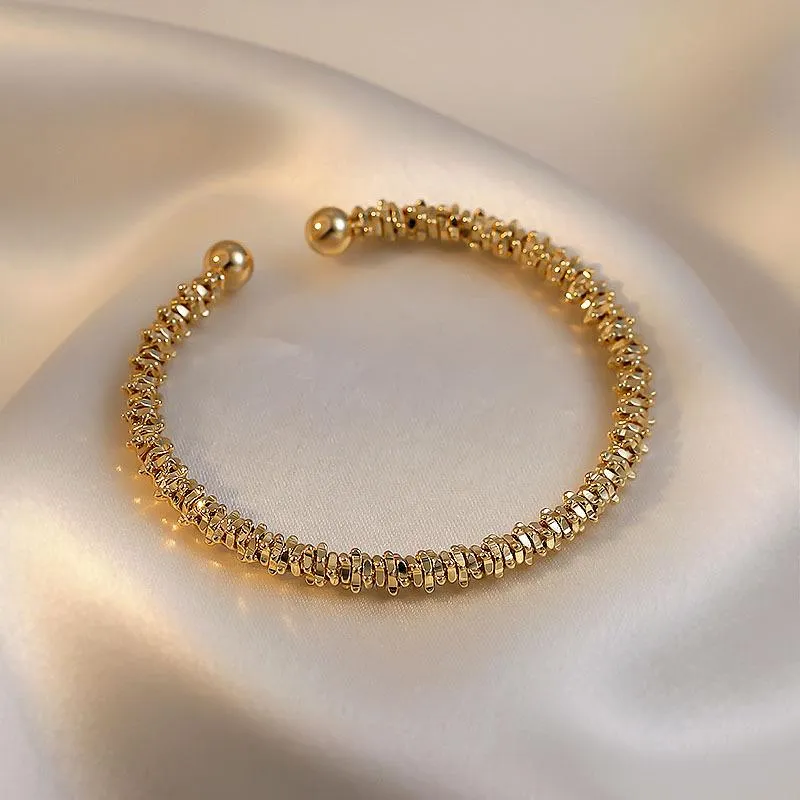Bangle Simple Open Gold Mall Bracelet для женщин INS NICHE Design Korean Fashion Wedding Jewelry Luxury 2022
