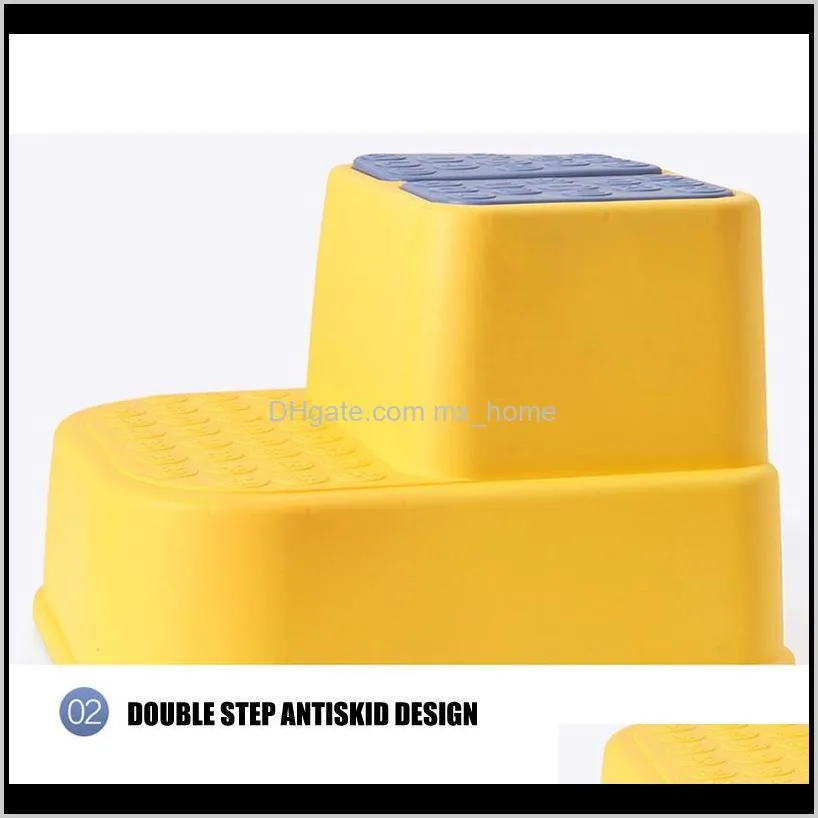 multi-function step stool anti-slip thicken footstool single/double layers stool for kids children hks99