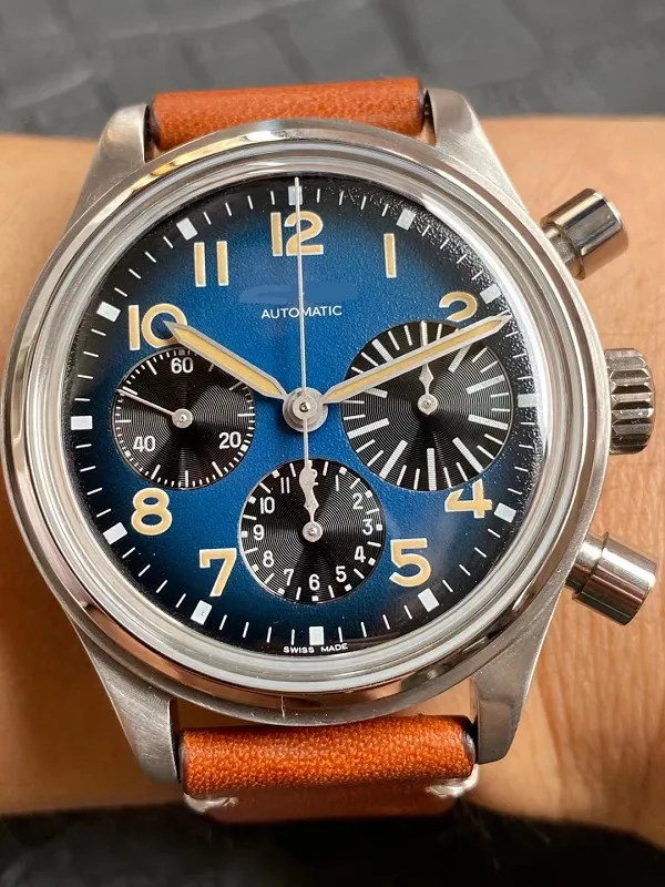 Orologio Cronografo Aviatore Vintage In Acciaio Inossidabile Da 41 Mm Orologio Da Polso Meccanico Automatico Regalo Di Nonno Di Lusso Impermeabile Da 500 89 DHgate