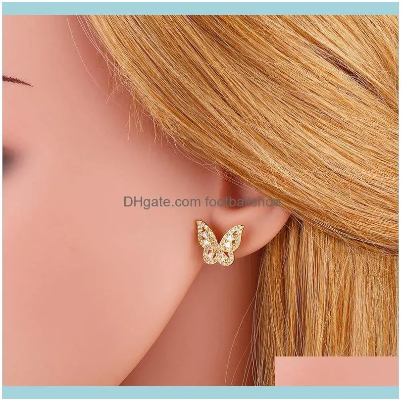 Designers New accessories Korean style versatile Butterfly simple fashion net red Earrings eru32