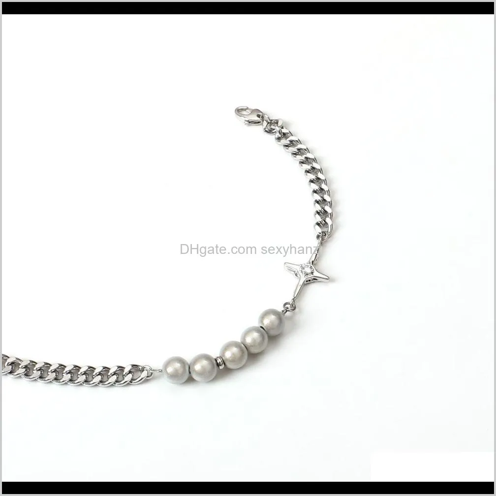 stitched necklace female clavicle chain 2021 new fashion collar design