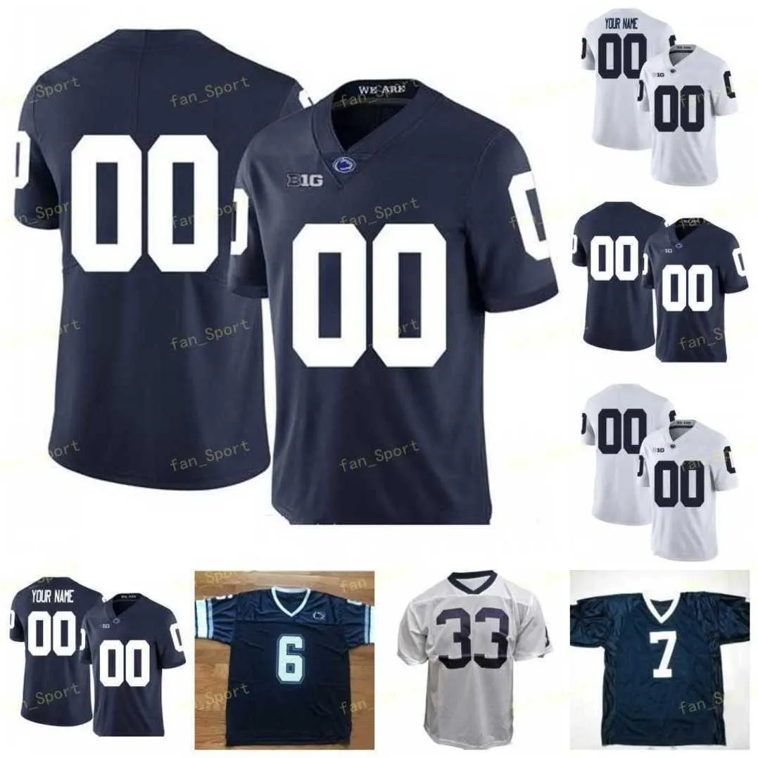 American College Football Wear 2021 PSU Penn State Football Jersey NCAA Collge 14 Sean Clifford 26 Saquon Barkley 21 Noah Cain 87 Pat Freiermuth 9 Trace McSorley