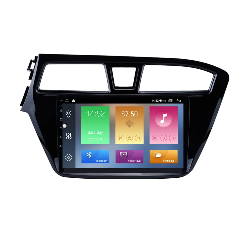 タッチスクリーンカーDVD Android 10ラジオプレーヤー9インチHD GPSナビゲーションUSB音楽WiFiミラーリンク付きHyundai I0 2014-2015 LHD