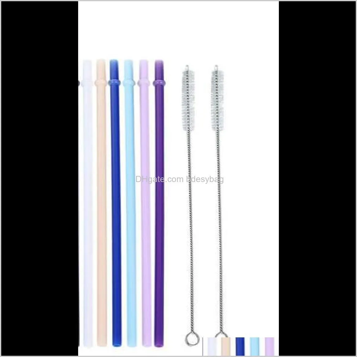 14colors pp plastic straw reusable plastic drinking straws cocktail lounge wedding birthday party bar straw 20oz car cup straws