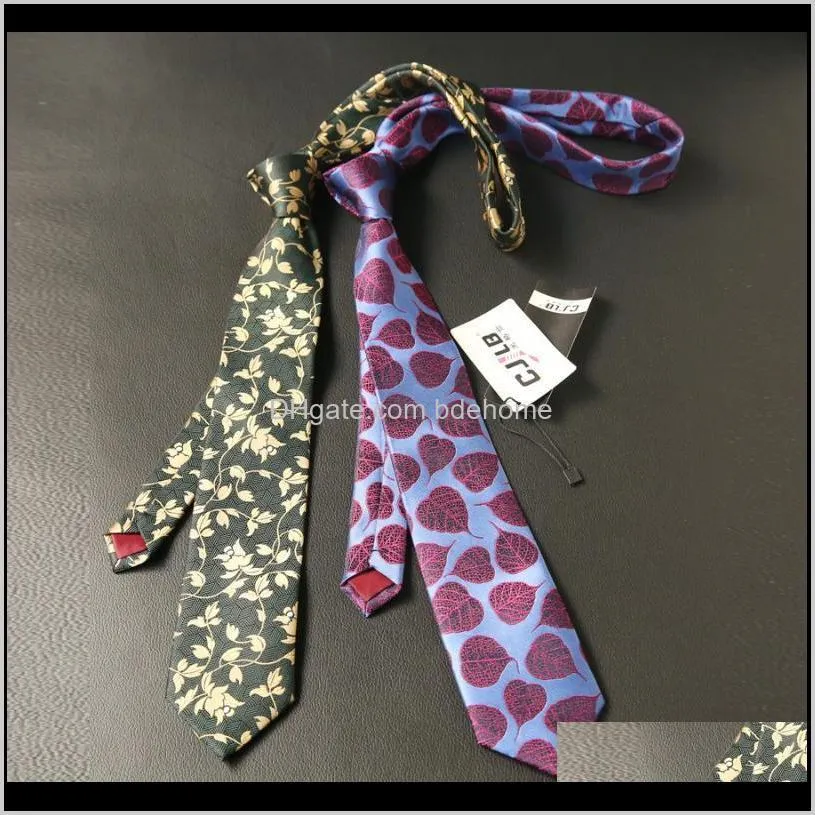new business neckties tie for mens polyester floral female skinny tie for wedding gentlemen cravat corbatas1
