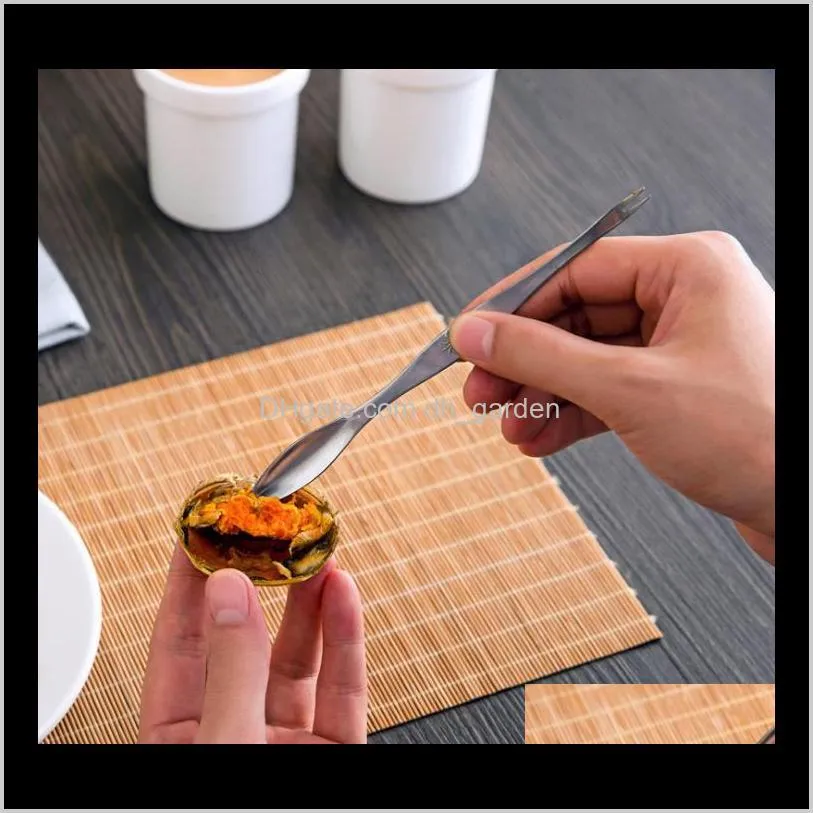 stainless steel lobster crab tools seafood picks lobster fruit needle forks spoons seafood accessory creative fruit fork sn1431