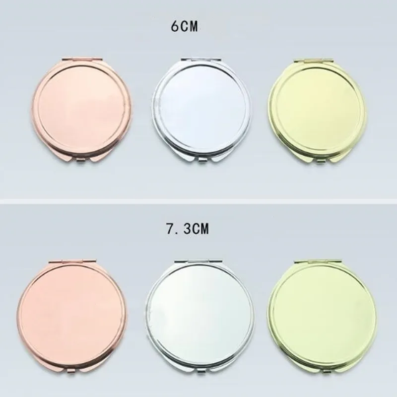 Miroir de maquillage compact rond or/or rose Joli miroir compact Jolies miroirs de sac à main pour dames