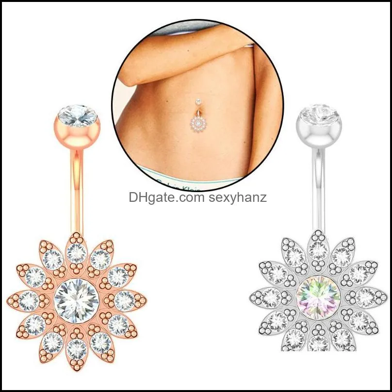 Other 1pc Sexy Dangling Navel Belly Button Rings Piercing Brincos Crystal Drop Opal Body Jewelry