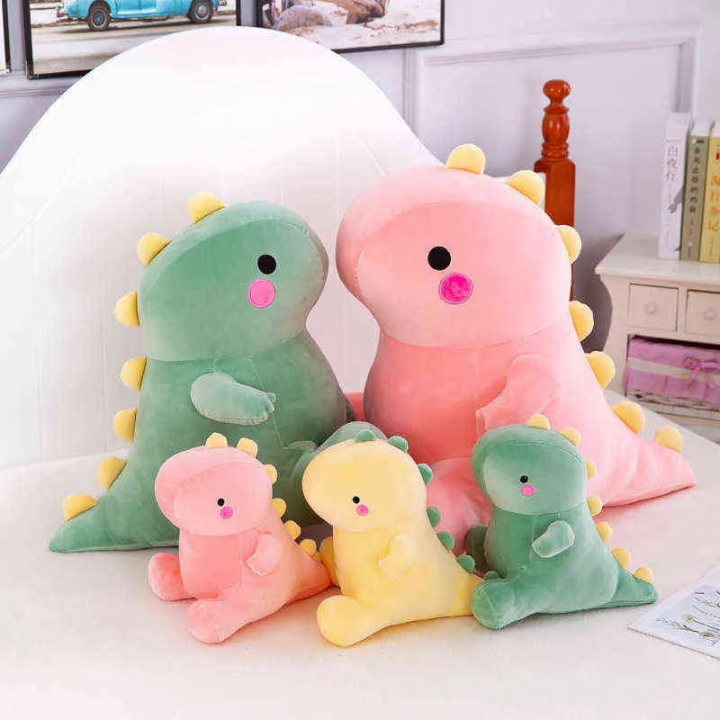 22-60cm beau cadeau doux émoussé Dragon en peluche cadeau d'anniversaire dinosaure dormir oreiller couple dos créatif cadeau de Noël poupée Y211119