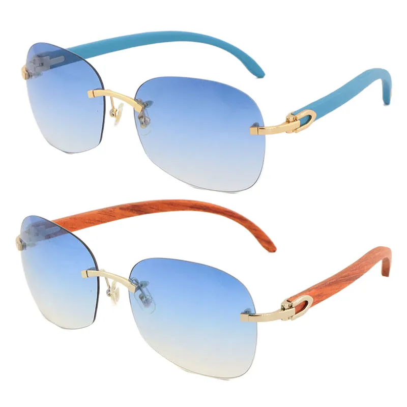 Venta de moda Metal de alta calidad Hombres cuadrados más grandes Gafas de sol de madera Gafas de madera T8100907 Marcos Gafas de conducción Hombres Mujeres Anteojos Hombre y mujer Tamaño: 61