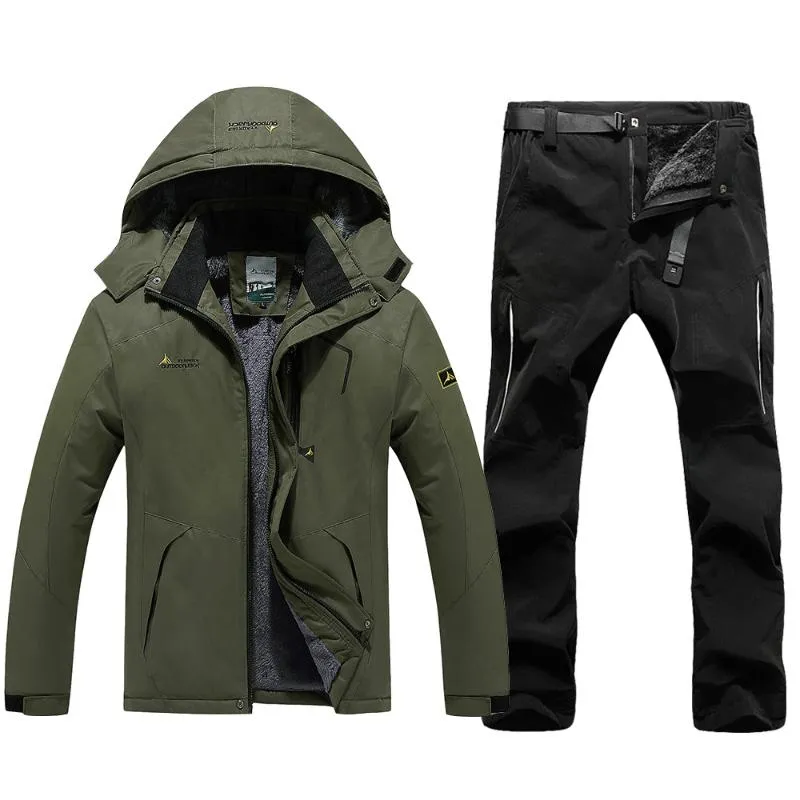Tuta Sci Uomo Invernale Impermeabile | Giacca E Pantaloni Set, Antivento, Calda - Per Sci, Pesca, Moto, Lavoro Outdoor - Foto 8