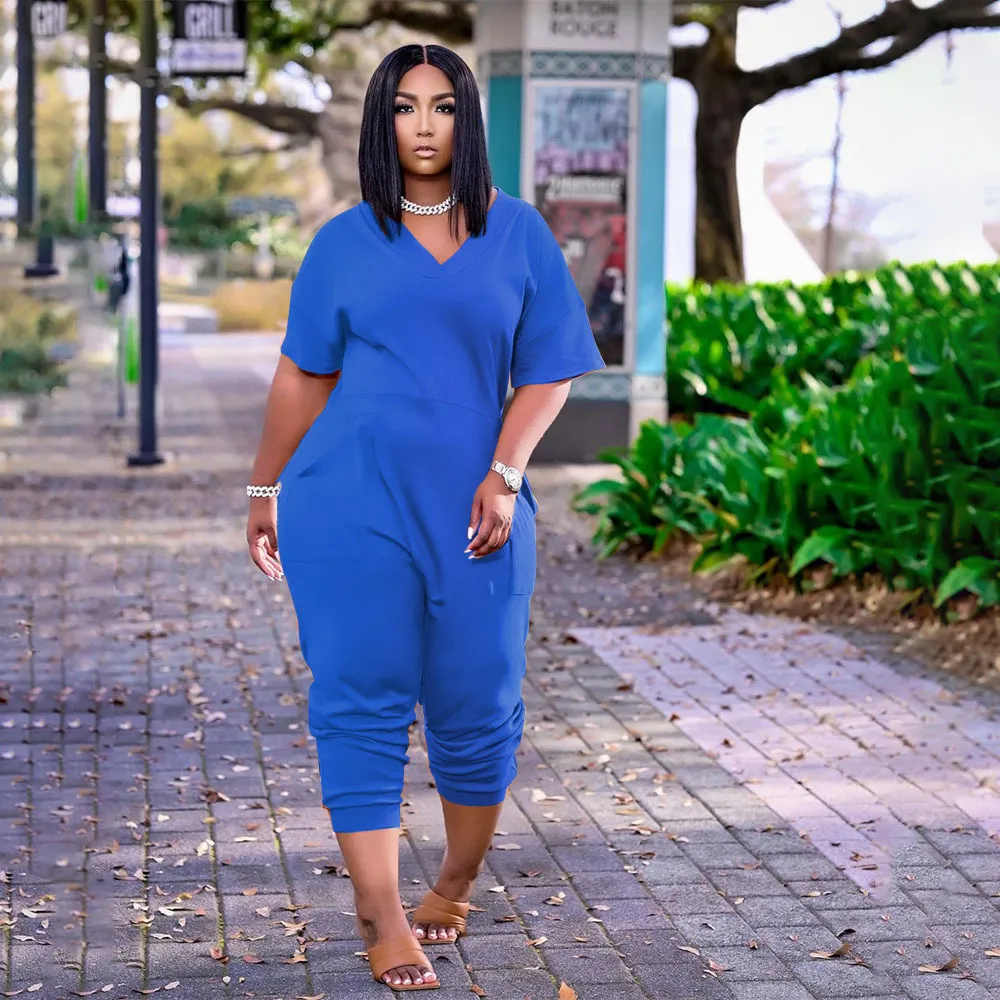 Casual Fashion Jumpsuit For Fat Women Plus Size Jumpsuits Women's - Main Image