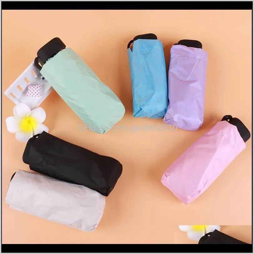 new portable men`s umbrella mini pocket umbrellas prevent uv rainproof folding ladies small five fold sun umbrella sale