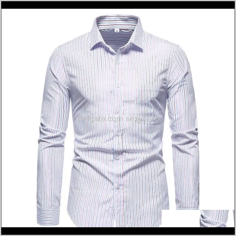 szmxss shirts for men casual slim fit striped social long sleeve clothing business dress male shirts classic button tops1