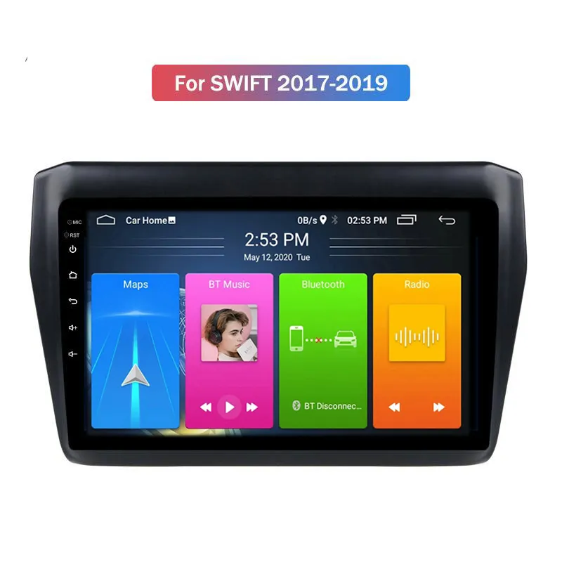 Suzuki Swift 2017-2019 için Android Dokunmatik Ekran Araba DVD Oynatıcı Video Radyo