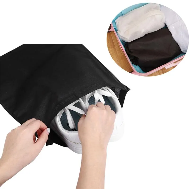 Storage Bags 5 PCS Carry Sack Non-woven Useful Shoes Bag Pouch Protector Container Drawstring