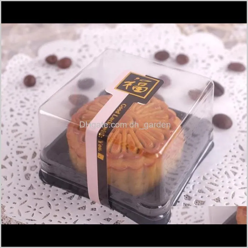 round egg yolk biscuit plastic blister box moon cake packing box blister box wholesale two style twos colors sn2189