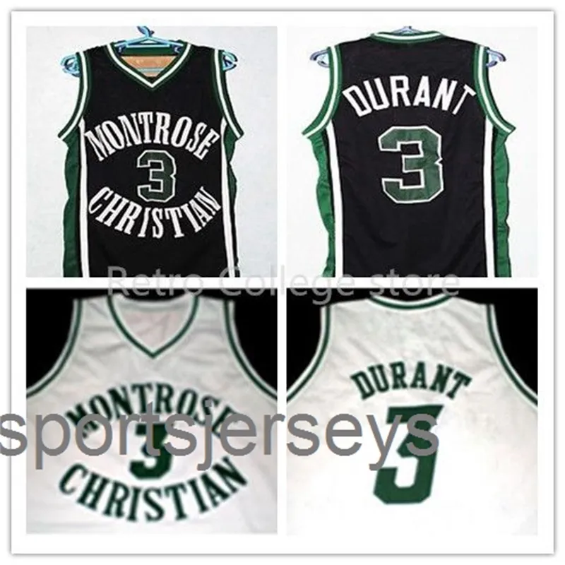 Kevin DURANT #3 montrose christian High School Hochwertiges Basketball-Trikot für Herren, genäht, individuell, mit beliebiger Nummer und Namen