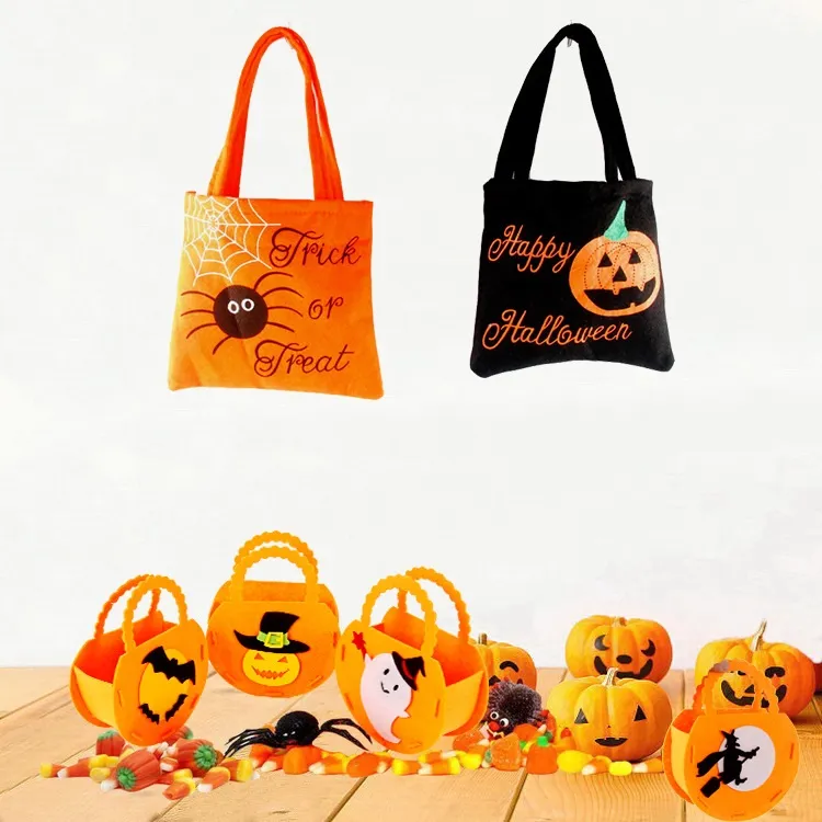Halloween Tote Borsa non tessuta Ghost Festival Regalo per bambini Oggetti di scena per caramelle Forniture Borse per decorazioni per feste