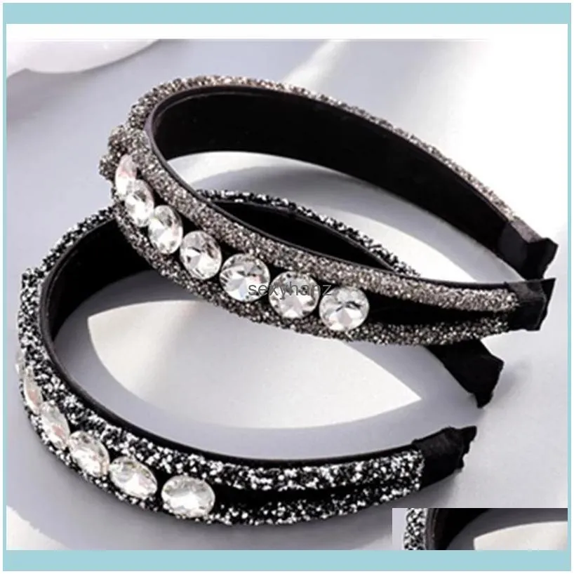 Full Crystals Headbands for Women Hair Jewelry Shiny Rhinestones Hairbands Ladies Full Dress Match Headpiece Head Band