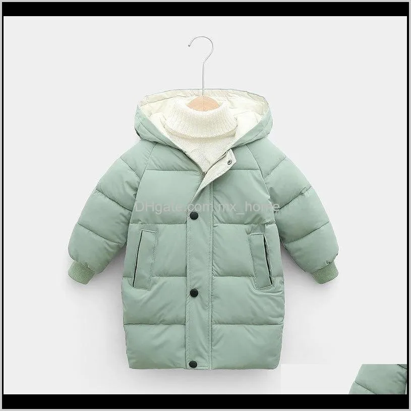 children`s down coat winter teenage baby boys girls cotton-padded parka & coats thicken warm long jackets toddler kids outerwear