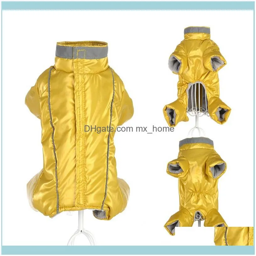 Winter Warm Pet Dog Clothes Waterproof Pet Coat Jacket for Small Medium Dogs Reflective Puppy Jumpsuits French Bulldog Clothing 201126