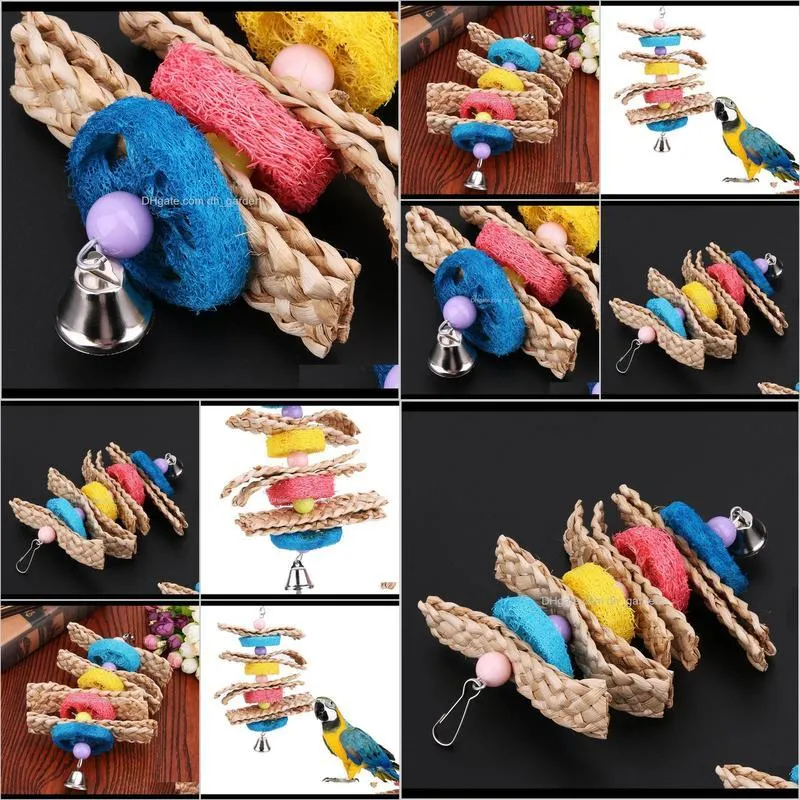 parrot toys bird toy pet birds bites climb chew toys parakeet budgie hanging swing bird supplies e5m1