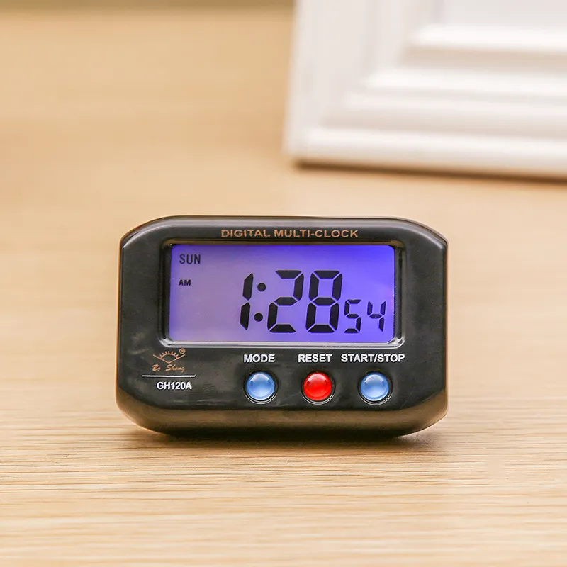 Mini poche réveil numérique horloges LED portables minuterie compte à rebours chronomètre Table électronique avec rétro-éclairage Snooze