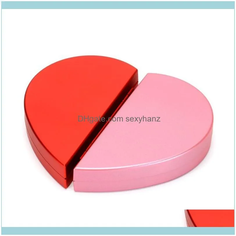 Love Heart Shape Proposal Wedding Ring Display Holder Box Jewelry Storage Case Pouches, Bags