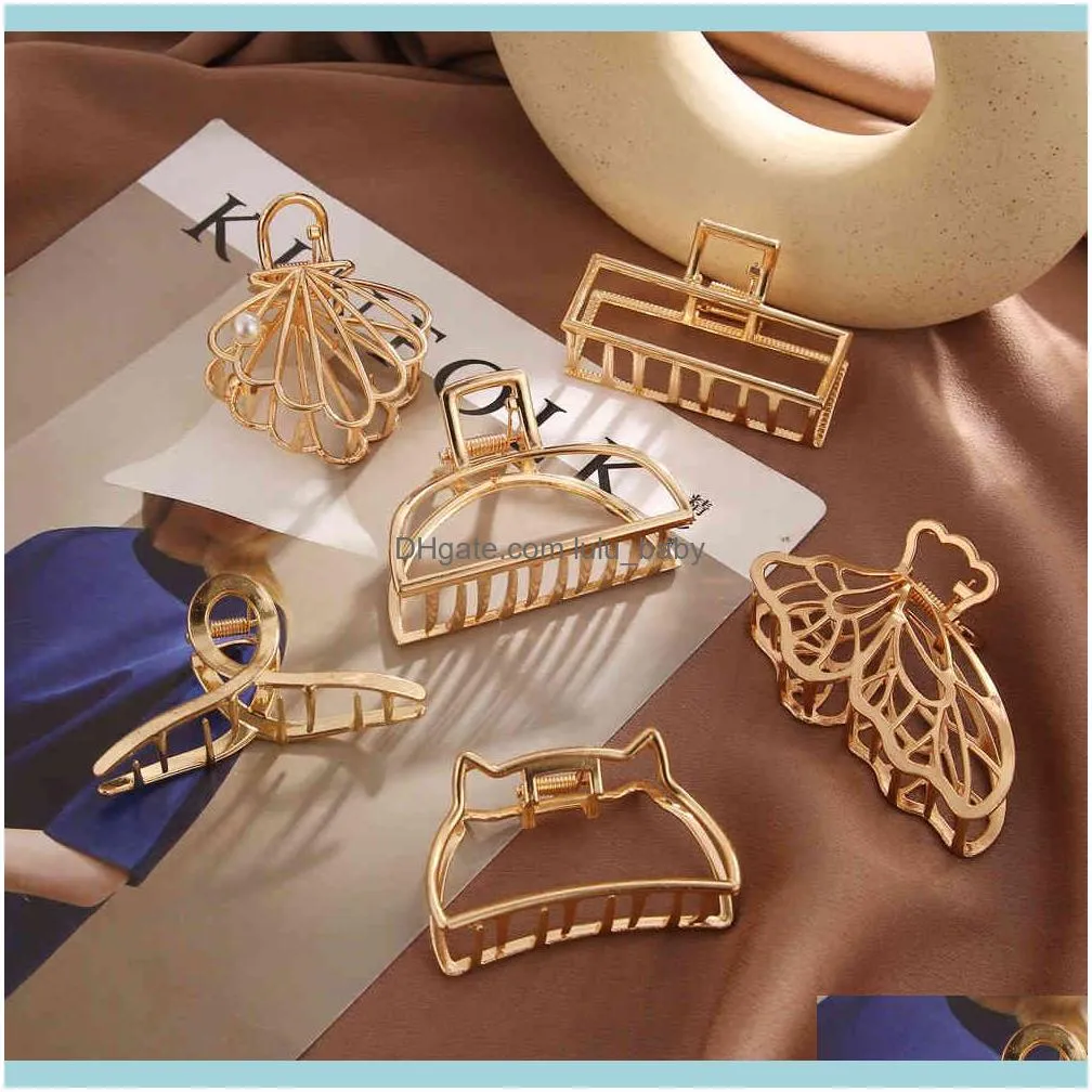 Pannband Jewelryhollow Out Butterfly Tassel Hair Pins For Women Girl Metal Golden Color Clip Jewelry Aessory Styling Tools Drop Delivery