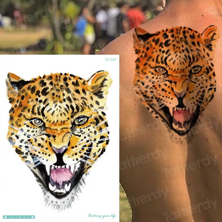 Briyhose 22 folhas Tatuagens temporais realistas em animais 3D para