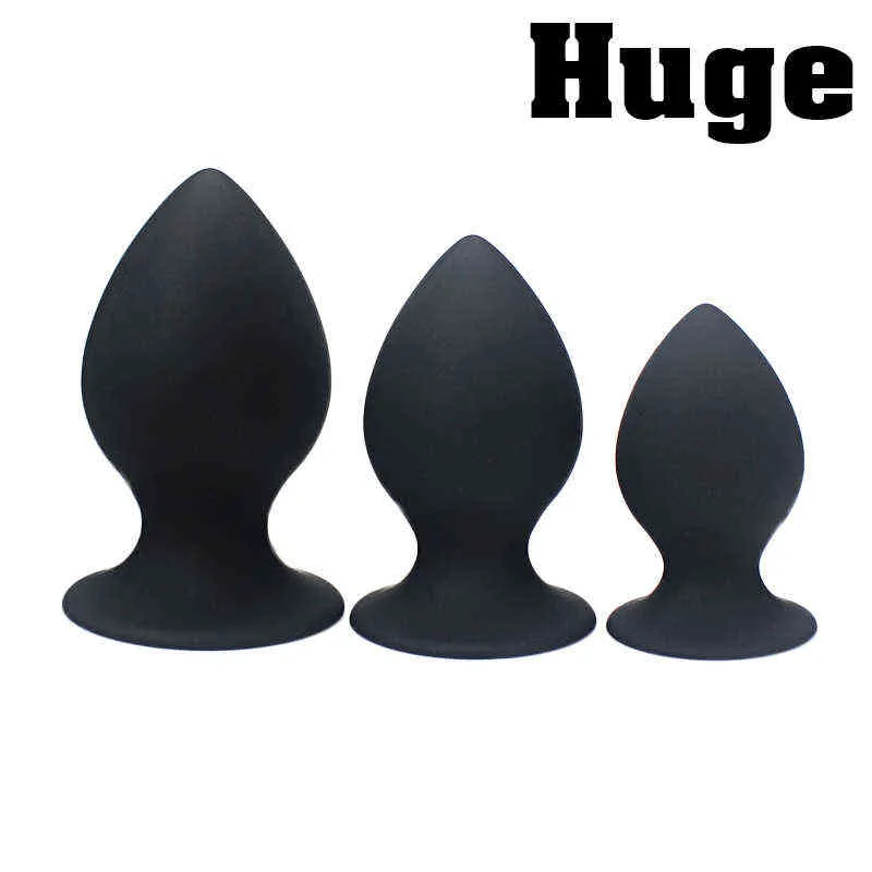 NXY jouets anaux 7.2/6.2/5.2 cm de diamètre Super grande taille Silicone Plug jouets sexuels pour hommes femme Gay énorme grand jouet de fesses Rose/noir 1125