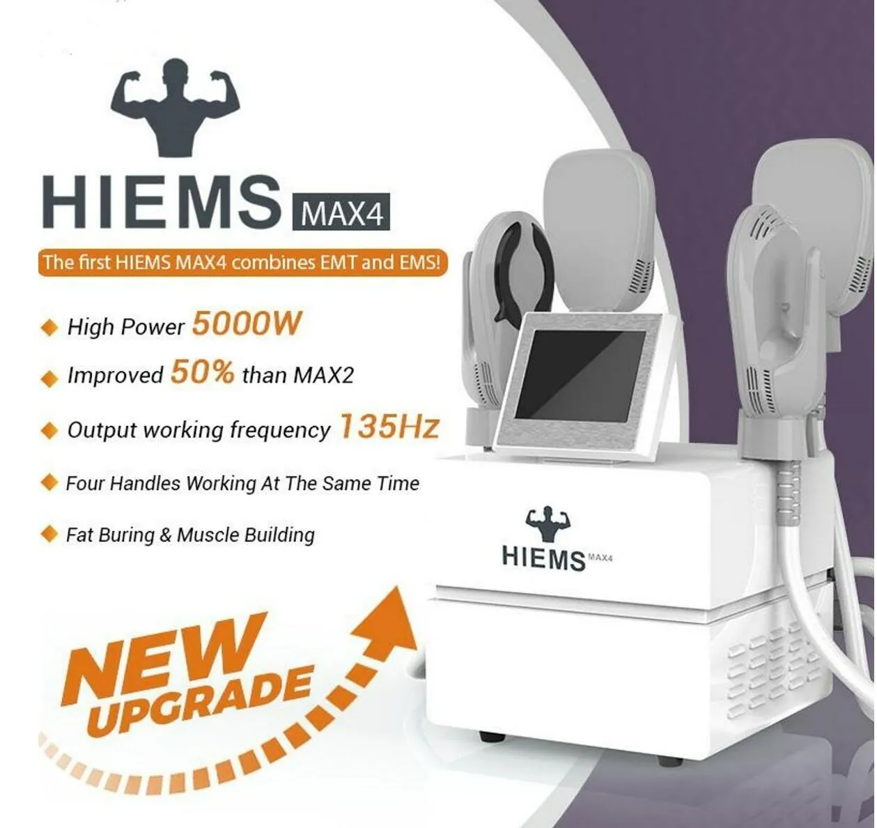 EMS بناء العضلات HIEMT حرق الدهون التخسيس معدات الجمال الجسم تشكيل الجهاز المحمولة emslim آلة ضئيلة