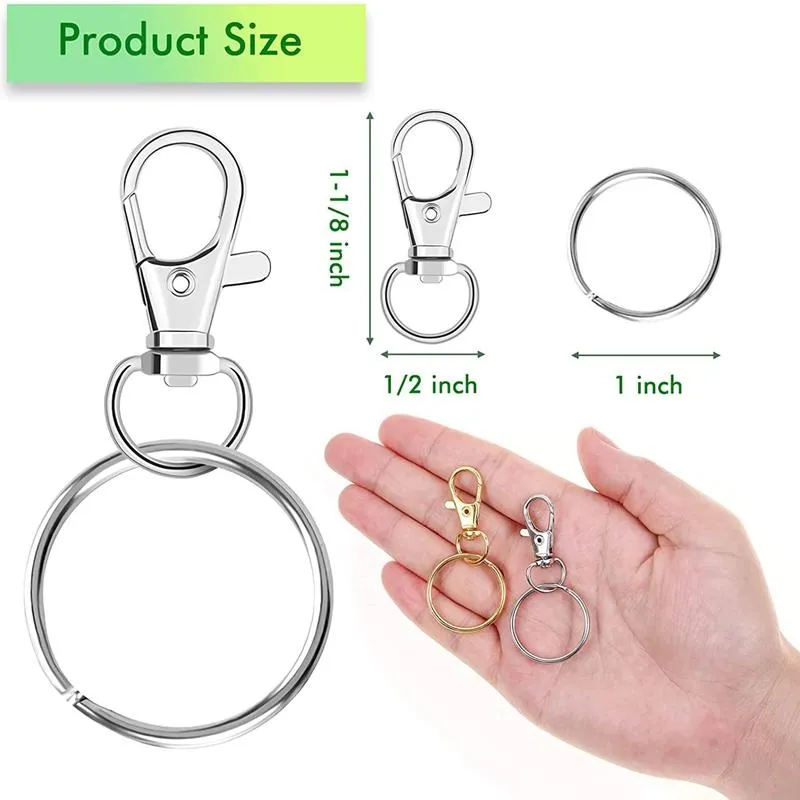 Swivel Snap Hook Key Chains & Lanyards Clips With Rings Ideal For