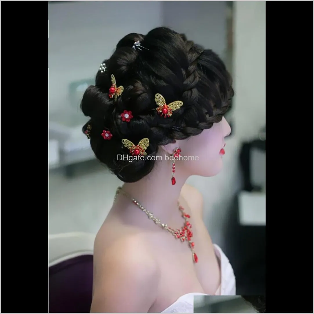fashion jewelry 2019 top selling elegant bridal hairpins high quality wholesale custom butterfly hairpins hair clip