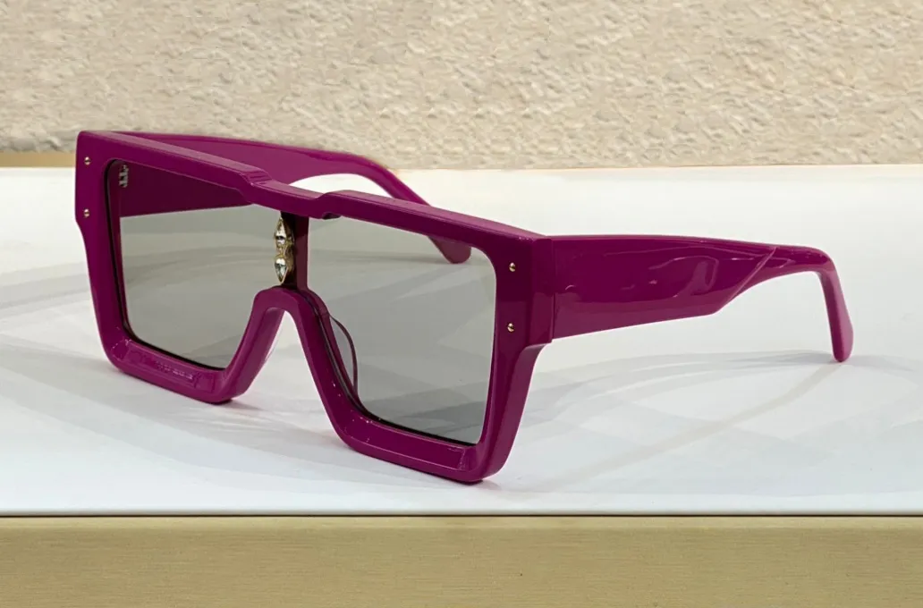 Purple Mirror Square zonnebril miljoen luxe zonnebril voor mannen sport bril met doos