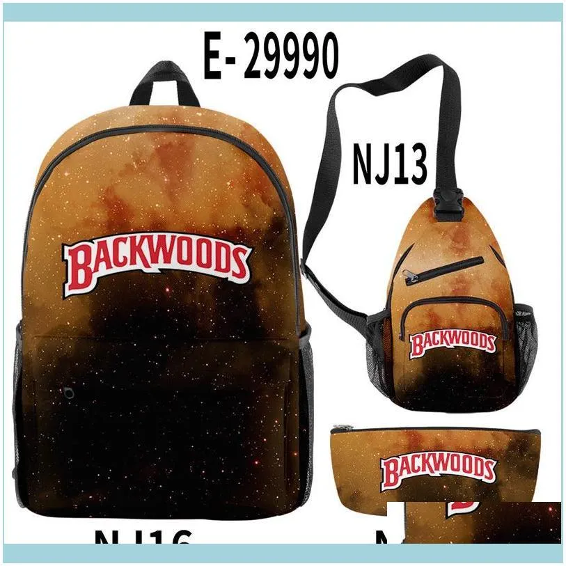 40 Styles Backwoods Backpack Bags for Men Boys Cigar Laptop Travel School Shoulder Pen Bag