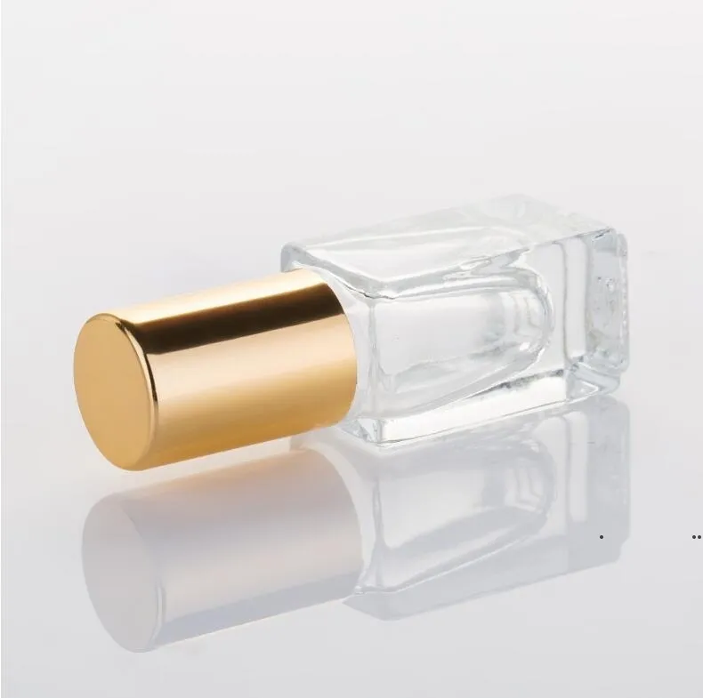 New6ml / 9ml Essential Oil Glass Bottle Frostat Parfymflaskor med Rull på flaskor Kosmetiska behållare för resor EWD7539