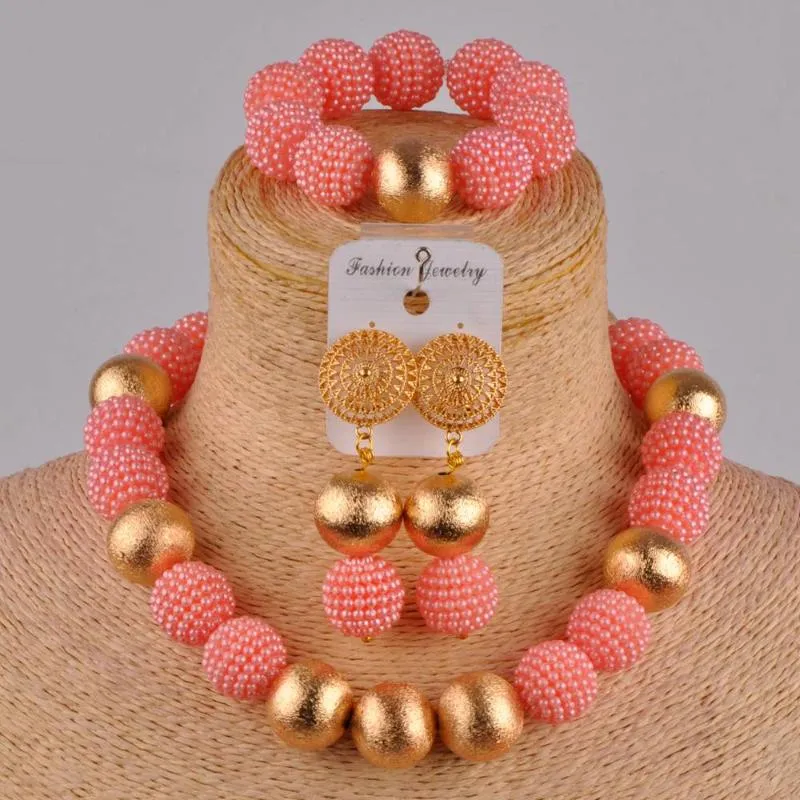 Conjunto de joyería de disfraz africano, conjunto de joyería de cuentas de  Coral rosa/rojo de 18 capas, conjunto de joyería nigeriana para boda, envío  gratis CJ144 - AliExpress