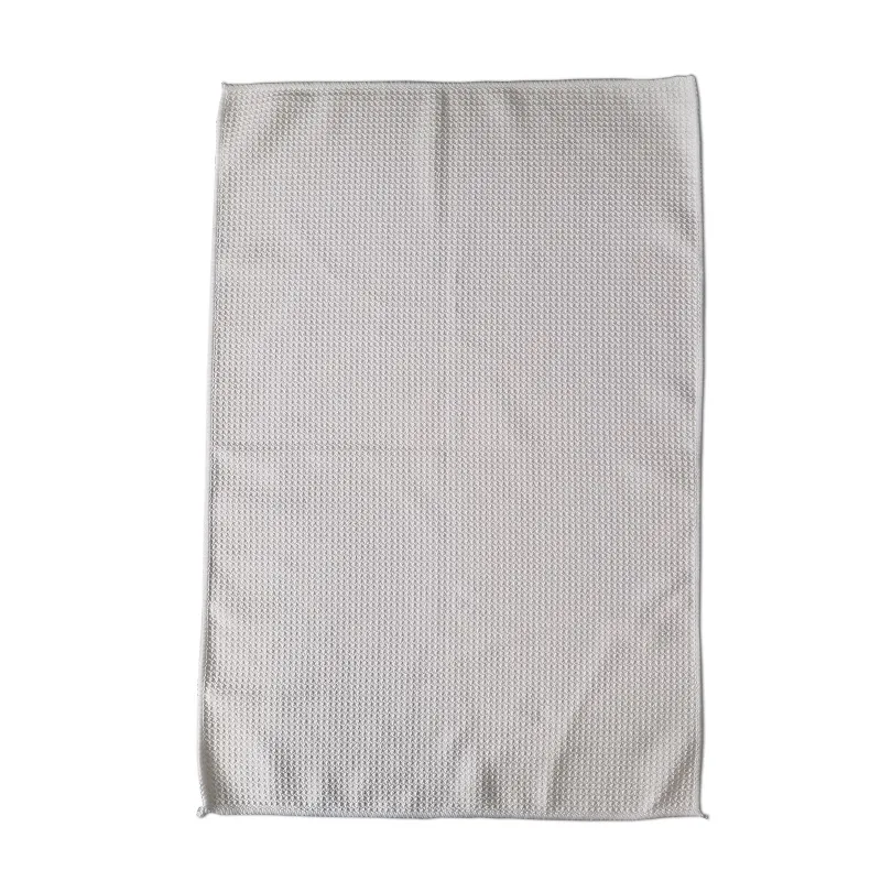 Venda Por Atacado Panos de Limpeza Tea Toalhas Em Branco Sublimação 40x60 cm Microfibra Waffle Weave Toalha de Cozinha para Decoração de Férias